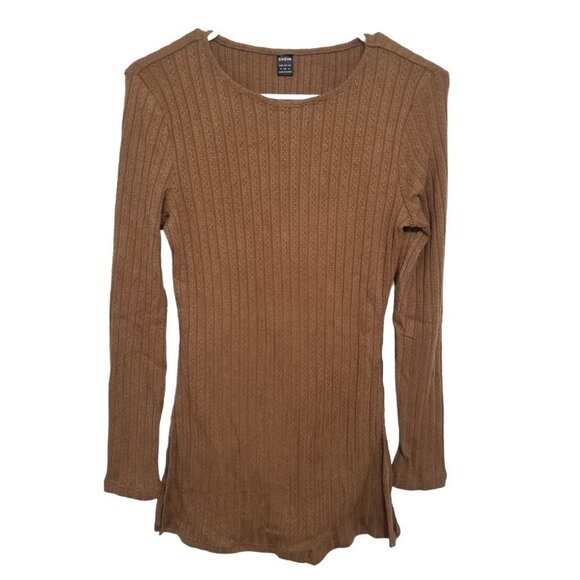 NEW SHEIN Essence solid color T-shirt and wide leg slit hem pants Size S - Picture 3 of 8